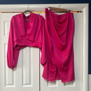 Eloquii long sleeve crop skirt set - NWT